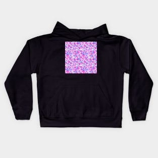 Pink And Blue Leaves Kids Hoodie